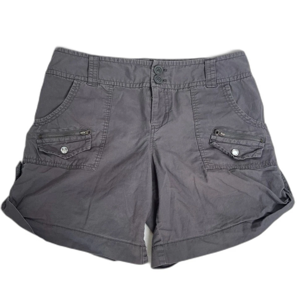 Pantalones Cortos INC International Concepts Gris Carga Caqui Algodón Talla 6 Gorpcore Foto 1 de 4