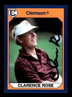 CLARENCE ROSE SIGNED 1990 COLLEGIATE COLLECTION CLEMSON TIGERS #82 AUTO - Image 1 of 2