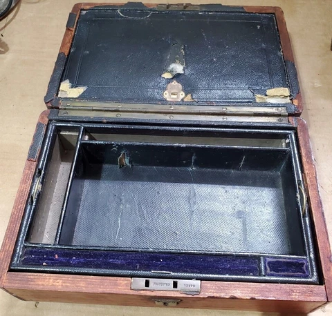 ANTIQUE PORTABLE TRAVEL WRITING  LAP DESK Cover