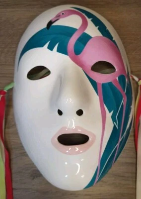 Máscara facial vintage 1981 Vandor cerámica flamenco hecha en Japón pelzman pintada a mano Foto 1 de 4
