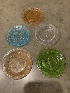 Vtg Imperial Glass? Coasters See All Pics Beautiful! Lot Of 5 - Picture 1 of 8