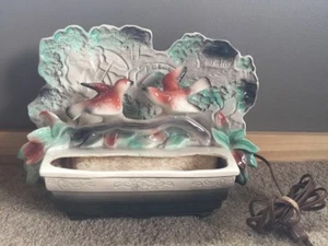 Vintage 1960 Lane Co Tv Lamp Planter Birds Asian - Picture 1 of 6