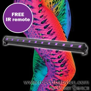 LEDJ UV Spectra Battern Bar LED 12 x 5W Blacklight Ultraviolet Disco DJ + remote - Picture 1 of 2
