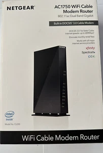 NETGEAR C6300-100NAS AC1750 (16x4) DOCSIS 3.0 WiFi Cable Modem Router - Picture 1 of 10
