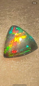 1.74 ct Natural Loose Ethiopian Black Rainbow Flash Opal Gemstone AMAZING COLOR - Picture 1 of 9