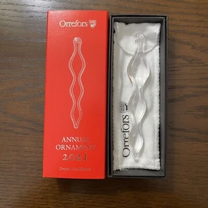 Neu im Karton Orrefors Schweden Kristall 2021 Jahresornament - Eiszapfen von Lisa Hilland - Bild 1 von 12