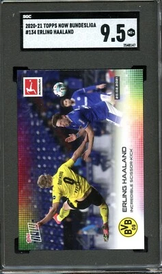 Erling Haaland 2020-21 Topps Now Scissor Kick Bundesliga SGC 9.5 #134 Dortmund - Image 1 of 2