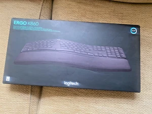 Logitech ERGO K860 Wireless Ergonomic Split Keyboard Bluetooth Wrist Rest UK - Picture 1 of 7