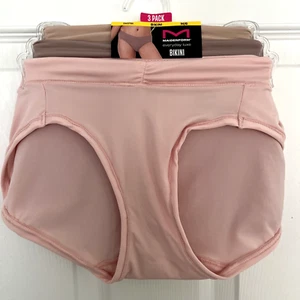 NEW 3 Pack Maidenform Everyday Luxe Bikini Panties M/6 Multi-Color DM3TBK - Picture 1 of 3