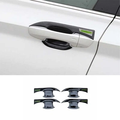 Cubierta de cuenco de puerta lateral exterior ABS negro para Volkswagen Jetta MK7 2019-2021 Foto 1 de 4