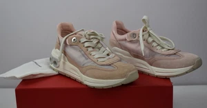 Nuevo Salvatore Ferragamo Cosma Clio Talla 7 M Gamuza Zapatillas con Cordones Gancini Italia - Imagen 1 de 19