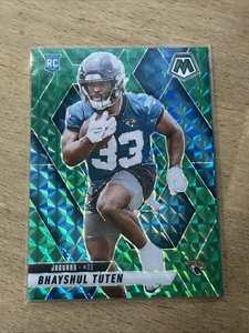 2025 Panini Mosaic Bhayshul Tuten Rookie Green Mosaic #385 Jaguars RC PRIZM - Foto 1 di 2