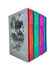 Ein Hof der Dornen und Rosen 4 Taschenbücher Boxset von Sarah J Maas 1 Buch fehlt - Bild 1 von 8