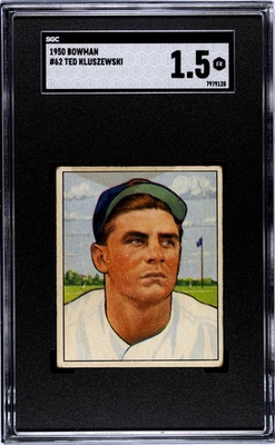 1950 Bowman #62 Ted Kluszewski -- SGC 1.5 FR!! - Image 1 of 2