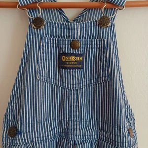 Vintage OshKosh Railroad Stripe Vestbak Overalls Size 7 Made In USA - Picture 1 of 6