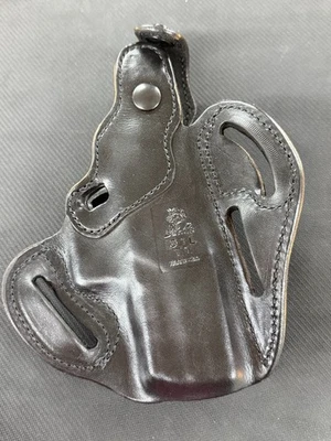 Sig P250C Black Leather Holster OWB W/ Retention Clasp 31L-T1 Left-Handed - Image 1 of 3