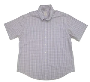 Brooks Brothers Kurzarm Hemd weiß lila kariert Herren Größe XL - Bild 1 von 9