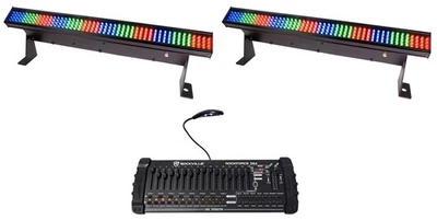2) Chauvet COLORSTRIP LED DJ Light Bar Effect Color Strips+384 Ch DMX Controller - Image 1 of 4