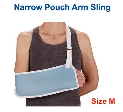 DeRoyal 8017 NARROW POUCH ARM SLING Light Blue Size Medium Adjustable Strap - Image 1 of 4