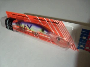 1 Rebel DJ20 Spoonbill Minnow Lure VIPER Custom Purple Ice GLOW NIP - Picture 1 of 7