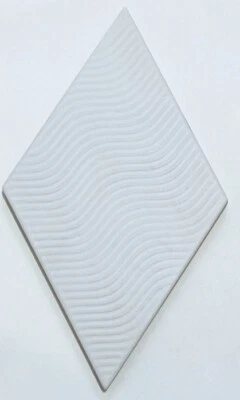 Azulejo de pared y piso de porcelana con forma de diamante de 6" x 10" Foto 1 de 4