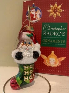 Chris to Radko “Stocking Stuffed Santa” Ornament *NEW* - Picture 1 of 5