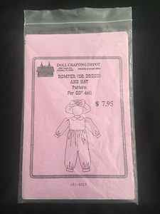 Doll Crafting Depot Puppe Muster Strampler oder Kleid Hut für 20" Puppe - Bild 1 von 1