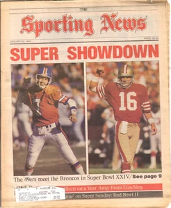 Sportnachrichten Fußballzeitung, (1/22/90), John Elway, Joe Montana ~ gut - Bild 1 von 9