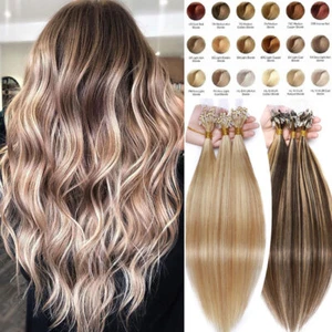 200PCS Thick 100% Remy Human Hair Extensions Micro Loop Nano Ring Bead 1G/0.5G r - Picture 1 of 39