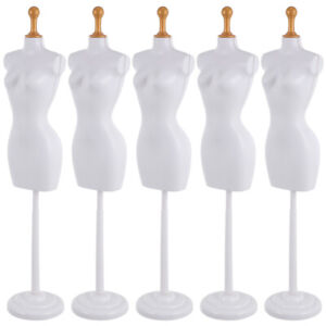 5 Stück Mannequin Torso Schaufensterpuppe Kleiderständer Weiß