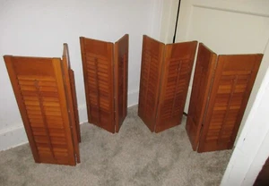 4 Sets 8 Paneele Holz Klapp Jalousie Innenfenster Rolladen 24" mal 9" - Bild 1 von 17