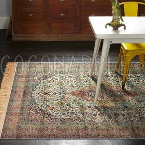 ANKARA PERSIAN GREEN THIN ART-SILK FLOOR RUG RUNNER 68x230cm **FREE DELIVERY** - Picture 1 of 3