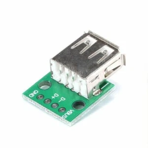 5PCS USB 2.0 Female Connetor to DIP 2.54mm 4pin Power Adapter Board - Picture 1 of 2