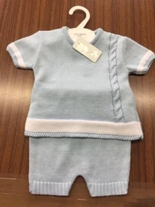 Baby Boy Spanish Style Knitted 2 Piece Shorts Set. - Picture 1 of 1