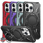 For iPhone 15 Pro Max 14 13 12 11 Shockproof Magnetic Mag safe Ring Stand Case