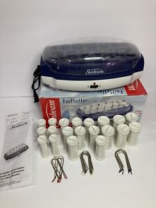 Sunbeam FastSetter 20 Hot Rollers SBPC70 Hair Curlers Clips Complete Set Works