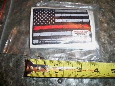 Thin Red Line Flag Distressed Window Stickers support Firefighters LOT OF 20 NEW - Image 1 of 4