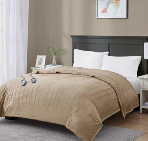 MP2 Queen Size Electric Blanket with Dual Control, Plush Heated Blankets | Ma... - Picture 1 of 7