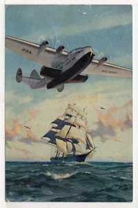 Aviation Postcard PAN AM Yankee Clipper 1939 Oslo Norway to Dwight IL - Picture 1 of 2