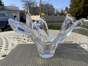 Cofrac Art Verrier France Crystal Centerpiece Bowl Signed 8.5'' Tall 13.5'' Wide - Picture 1 of 13