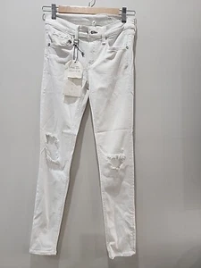 BNWT Rag & Bone Distressed Off-white Skinny Capri Jeans In Size 26 - Picture 1 of 7