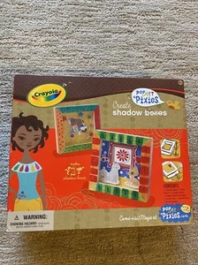 Crayola Pop Art Pixies NEW Shadow Boxes Hallmark With Paint Wood Design Sheets - Picture 1 of 10