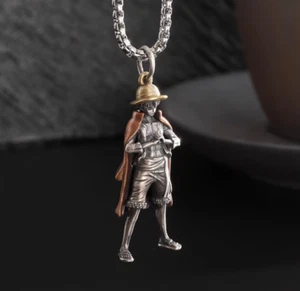 One Piece Pendant Necklace Mini Figure chain Luffy bracelet kids gift - Picture 1 of 5