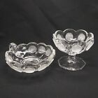 Fostoria Coin Glass Compote Candy Nappy Dish Clear Frosted Liberty Eagle Torch