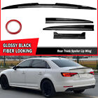 For Audi A3 A4 A5 A6 A7 Glossy Black Sedan Rear Trunk Spoiler Wing Lip 135cm PU