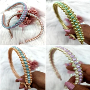 Braided Rhinestone Pearls Girl's Headbands Hair Band Women Kids Hair Accessories - Picture 1 of 43