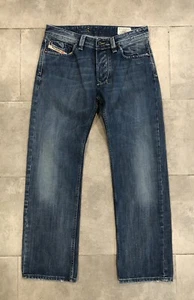 Jeans rectos regulares Diesel Industry Larkee para hombre 32x30 lavado 008AT azul oscuro 11 - Imagen 1 de 10