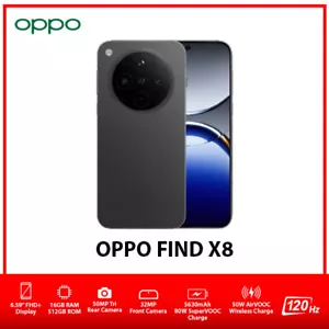 OPPO Find X8 5G GLOBAL Ver. Dual SIM Android Mobile Phone AU – Black/16GB+512GB - Picture 1 of 6
