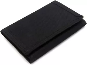 RFID Wallet Camouflage Nylon Trifold Wallets for Men,Mini Black - Picture 1 of 4