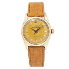 Rolex Oyster Perpetual 6634 Gold Plated Aged Champagne Dial Automatic Watch 34mm